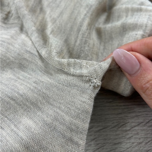 JNBY Cream V-neck Cinched Side Wool Sweater - Picture 4 of 12